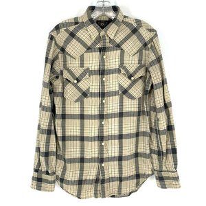 Ralph Lauren RRL Grey Long Sleeve Western Flannel